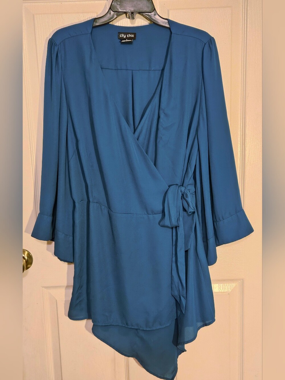 City Chic Teal Shibara Vibes Top Plus Size S